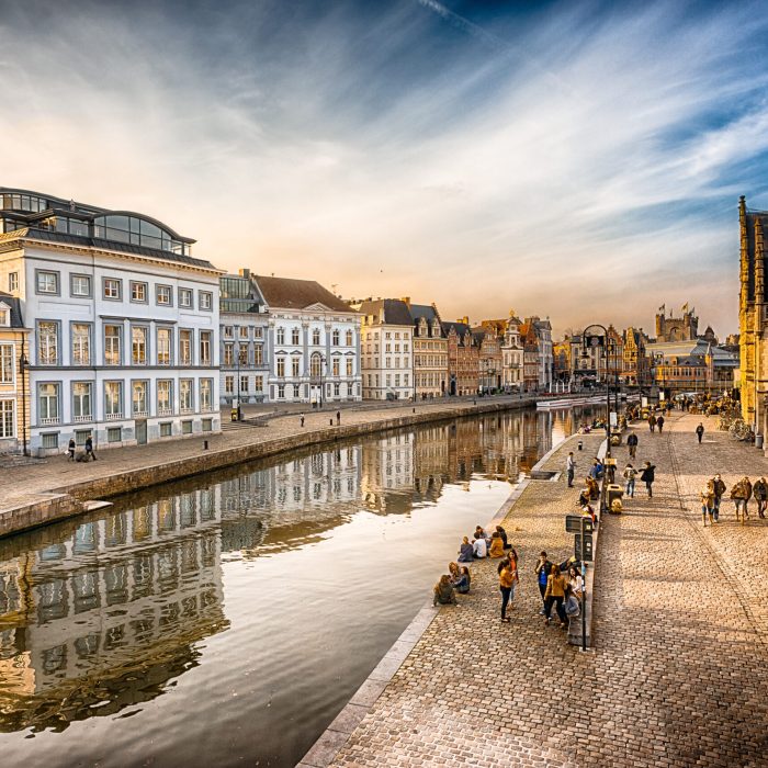 HDR image of canal in Gent, Belgium